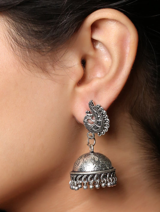 Imeora  Peacock With Jhumki Earrings