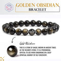 Certified Golden Obsidian 8mm Natural Stone Bracelet