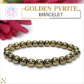 Certified Golden Pyrite 8mm Natural stone Bracelet