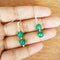 Imeora Knotted Green 10mm Agate Necklace With 8mm Earrings