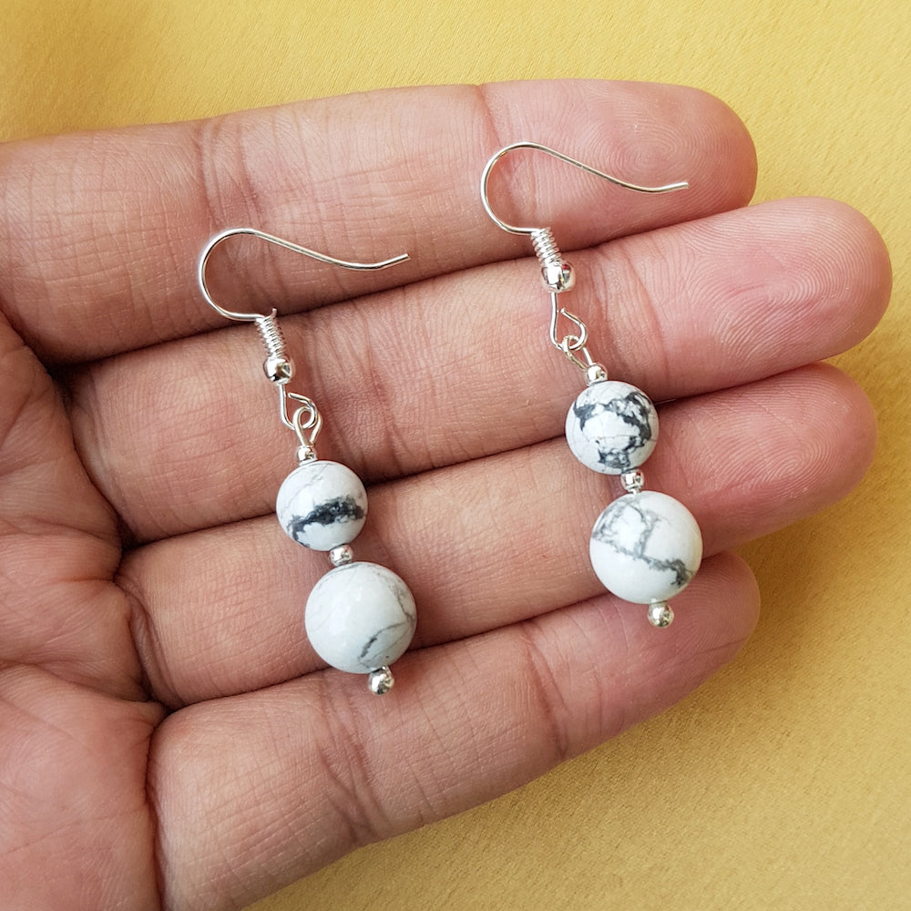 Imeora Howlite Natural Stone Earrings