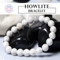 Certified Howlite 8mm Natural Stone Bracelet
