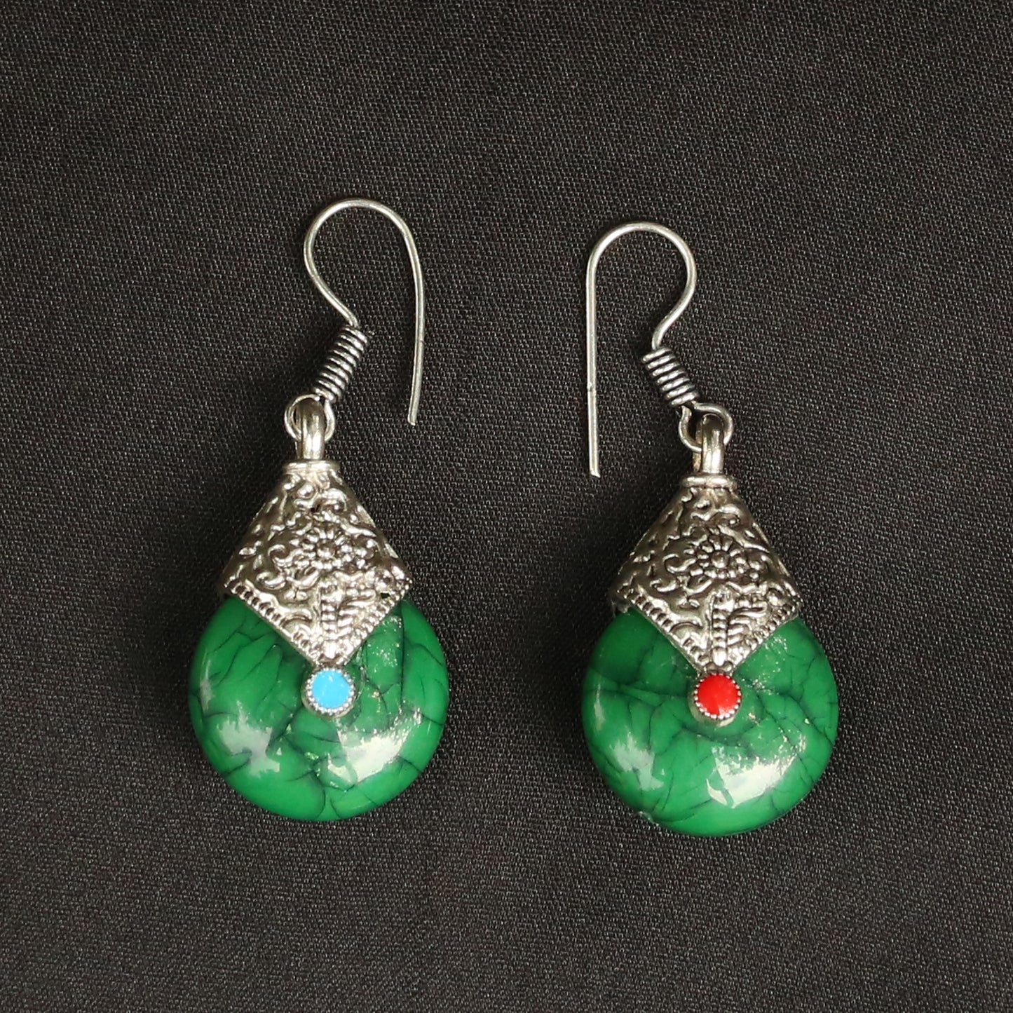 Imeora  Green Drop Earrings