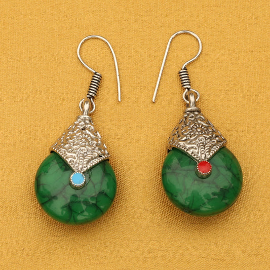 Imeora  Green Drop Earrings