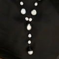 Alyssa Long Black Wired Fresh Water Pearl Necklace