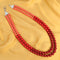 Imeora Tripple Shaded Red Double Line Shell Pearl Necklace