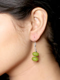 Imeora Parrot Green Quartz Earrings