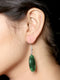 Imeora Multi Green Oval Shape Earrings