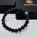 Certified Lava Natural Stone 8mm Bracelet With Sodalite