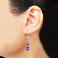 Imeora Amethyst 8mm Natural Stone Earrings