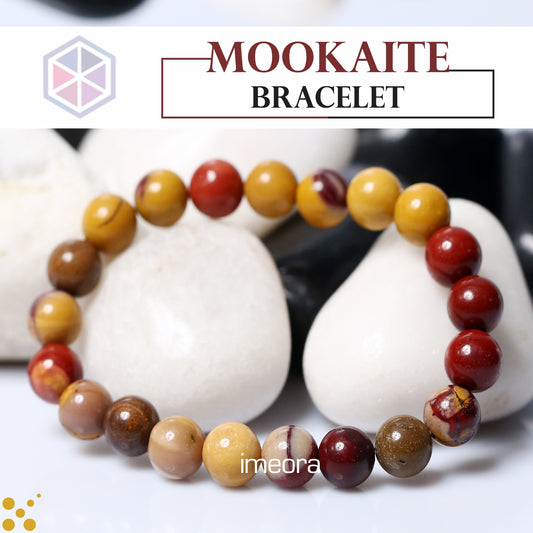 Certified Mookaite 8mm Natural Stone Bracelet