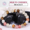 Certified Matte Multi Cherry Quartz 8mm Natural Stone Bracelet