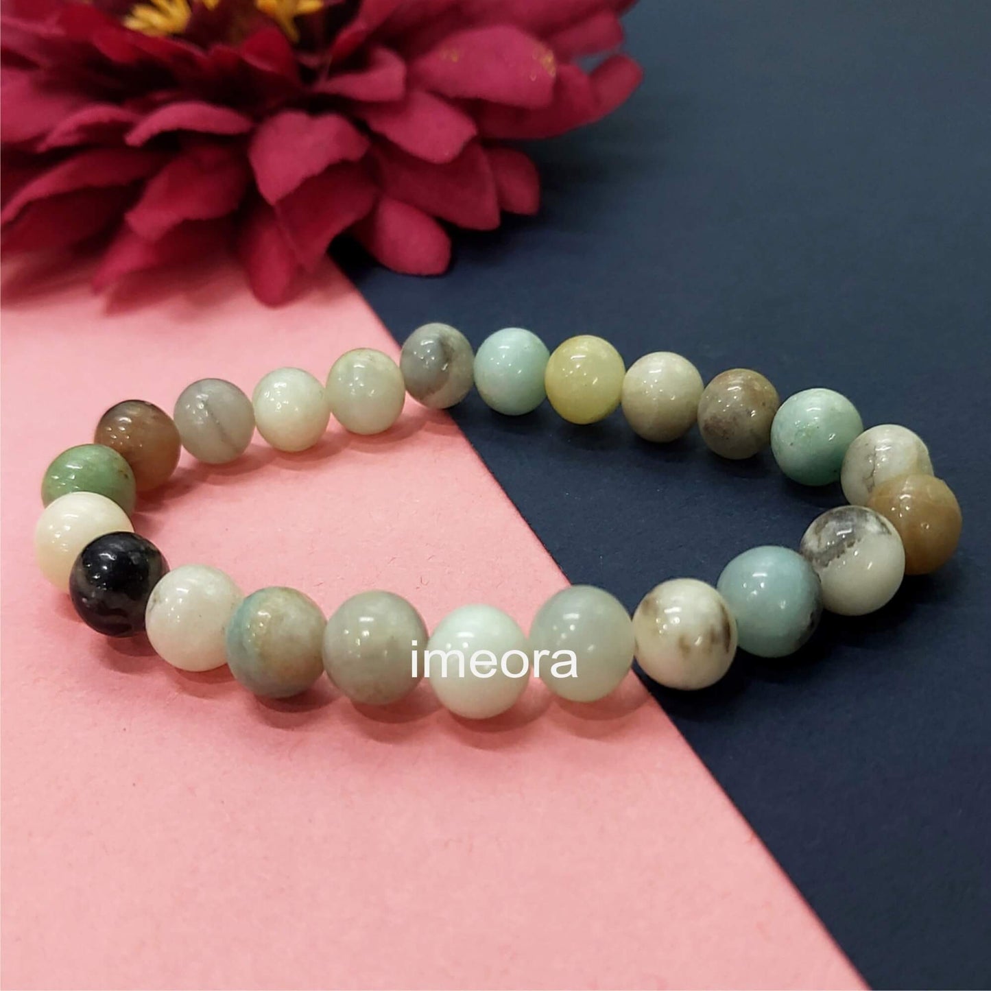 Certified Multi Amazonite 8mm Natural Stone Bracelet