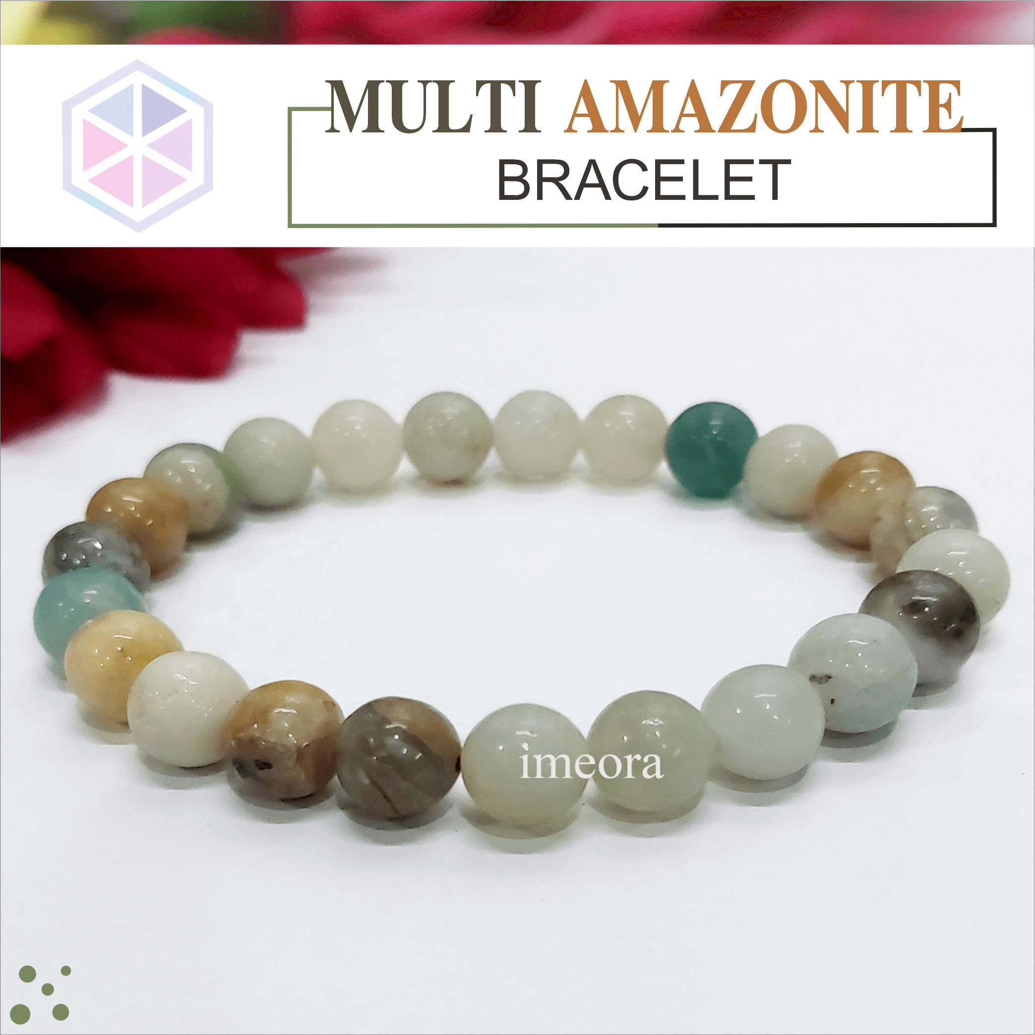 Multi Colored Bead Bracelet | Natural Stone Bracelets On Crystal Shop