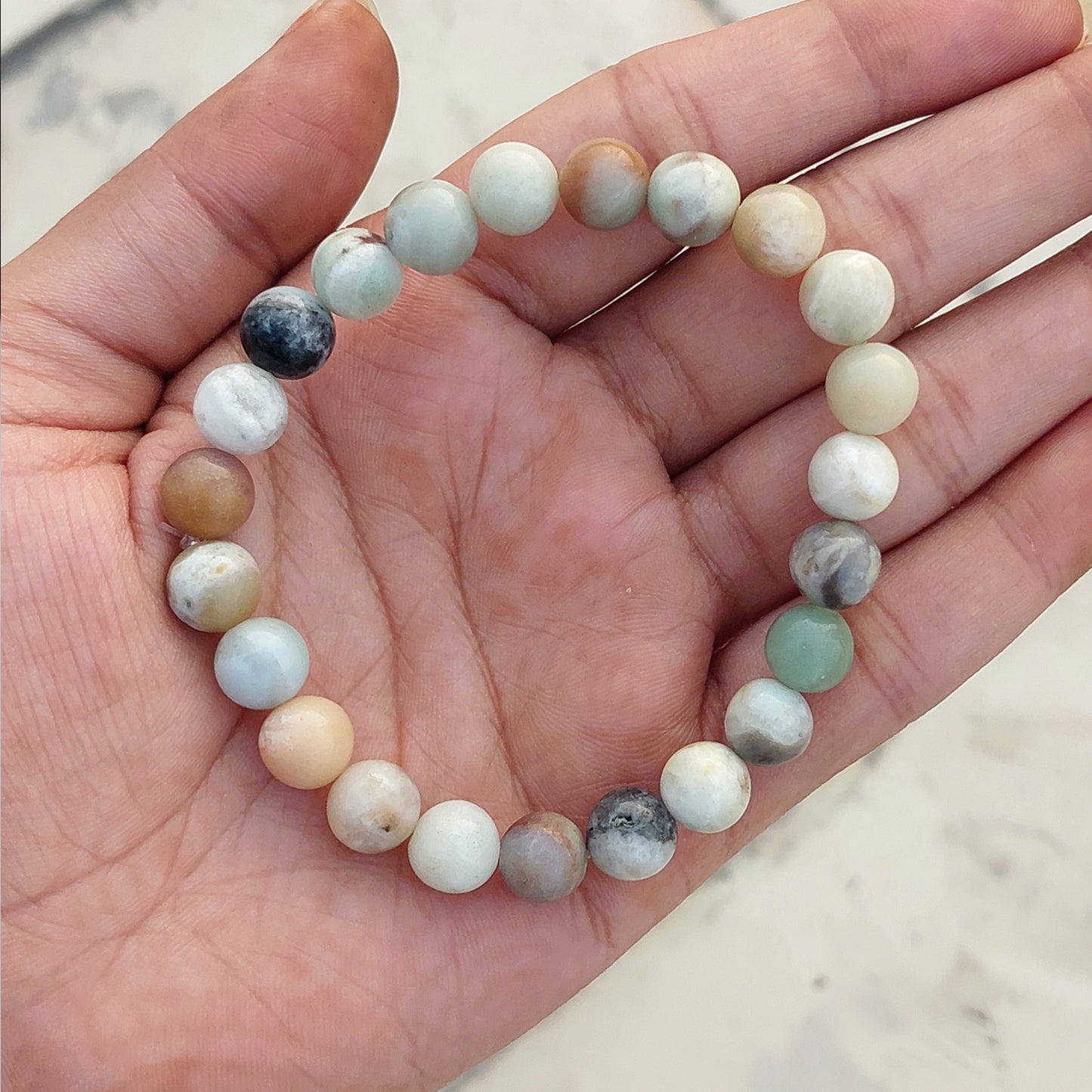 Certified Multi Amazonite 8mm Natural Stone Bracelet