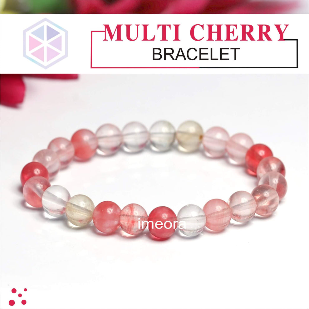 Certified Multi Cherry Quartz 8mm Bracelet – Imeora