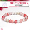 Certified Multi Cherry Quartz 8mm Bracelet