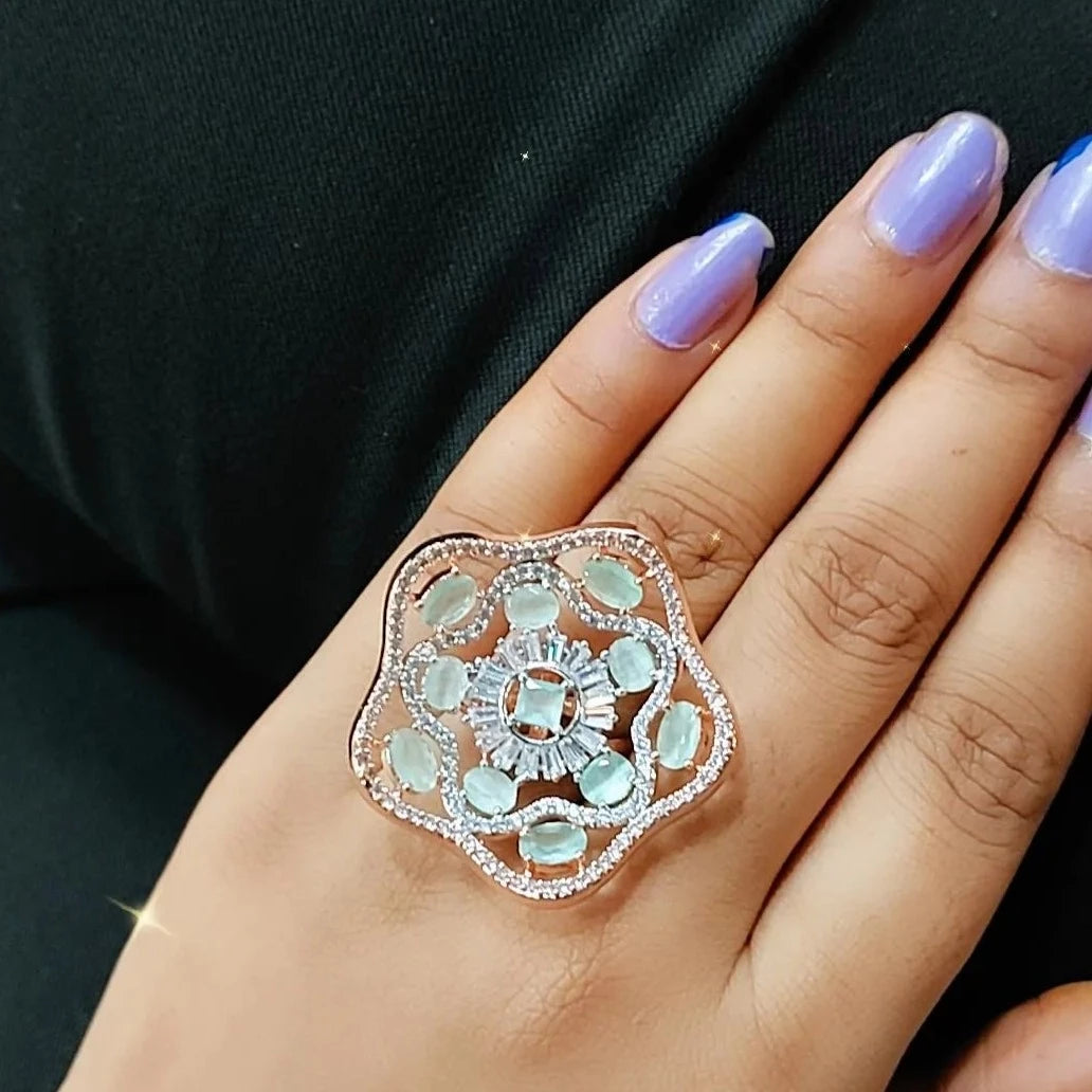 Genesis Rose Gold Cocktail Adjustable Ring