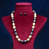Imeora Metallic Lemon and Black Shell Pearl Necklace With 10mm Metallic Black Shell Pearls Studs
