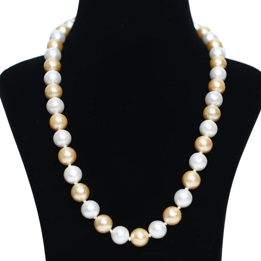 White Golden Pearl Necklace