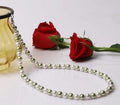 Imeora White Green 8mm Shell Pearl Necklace with 10mm Green Studs