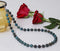 Imeora Hand Knotted Chrysocolla 10mm Natural Stone Necklace With Earrings