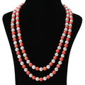 Imeora Orange White 8mm Double Line Shell Pearl Necklace