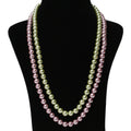 Green Peach Pearl Necklace