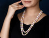 Imeora Multicolor 8mm Double Line Shell Pearl Necklace
