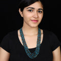 Imeora Exclusive Five Layer Chrysocolla Natural Stone Necklace