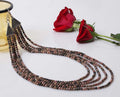 Imeora Exclusive Five Layer Rhodonite 4mm Natural Stone Necklace