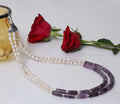 Rachel Purple And Fresh Water Pearl Necklace