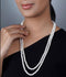 Imeora White 6mm Double Line Shell Pearl Necklace