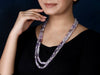 Imeora Exclusive Double Multi Purple And Pearl Necklace