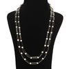 Black Onyx Necklace With White Pearl Necklace