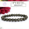 Certified Premium Pyrite 8mm Natural Stone Bracelet