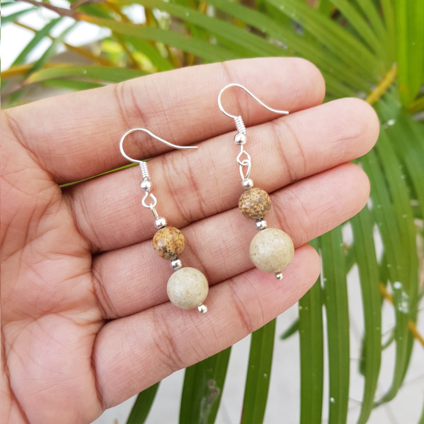 Imeora Picture Jasper Natural Stone Earrings