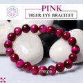 Certified Pink Tiger Eye 8mm Bracelet