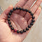 Certified Lava Natural Stone 8mm Bracelet With Pink Tiger