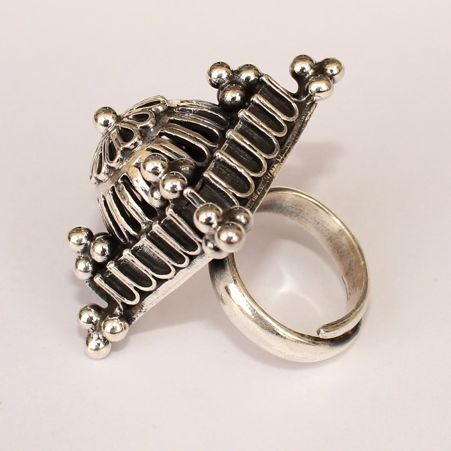 925 Silver Antique Look Adjustable Ring