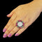 925 Silver Antique Look Ruby Red Adjustable Ring With Mirror