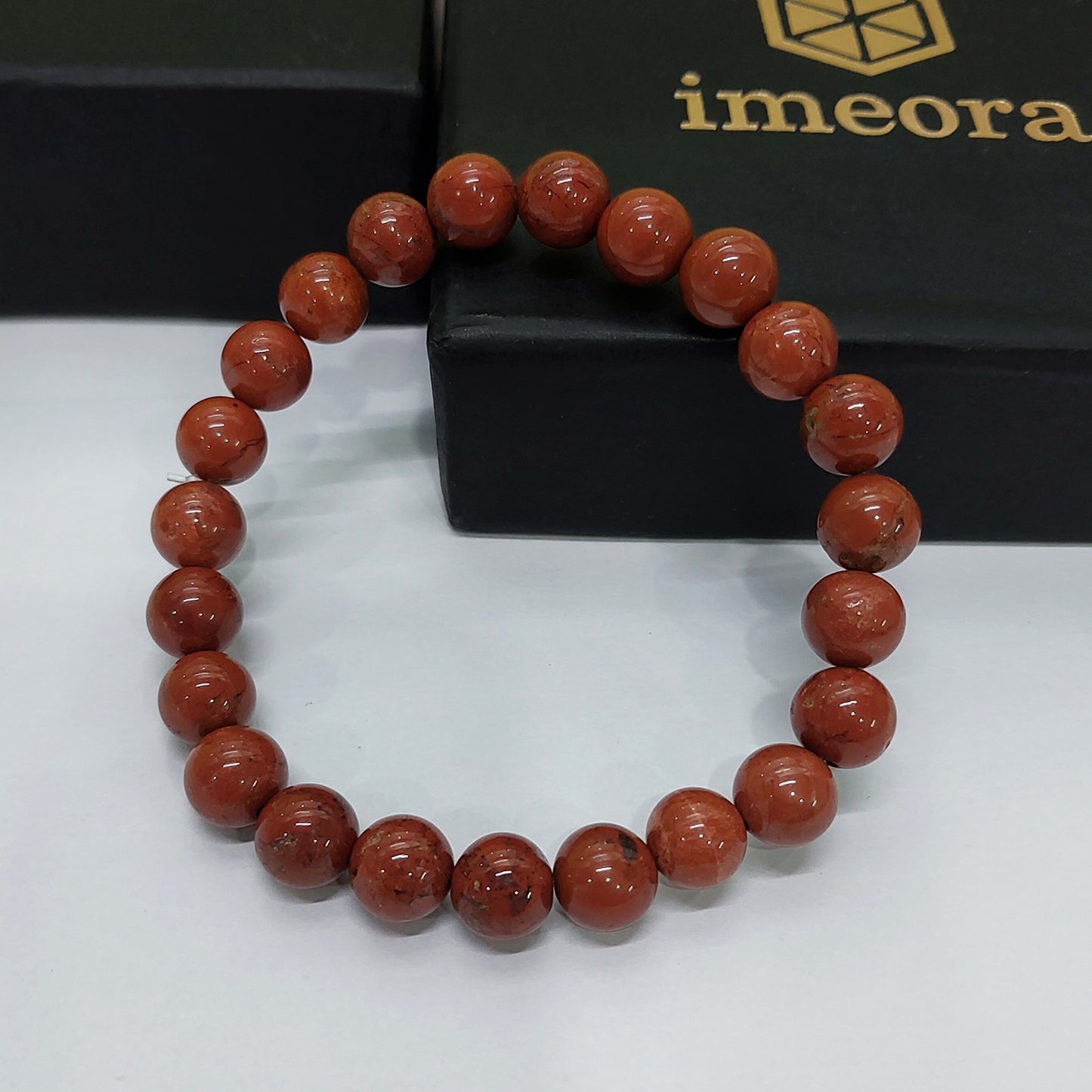 Certified Red Jasper 8mm Natural Stone Bracelet