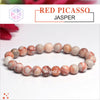 Certified Red Picasso Jasper 8mm Natural Stone Bracelet
