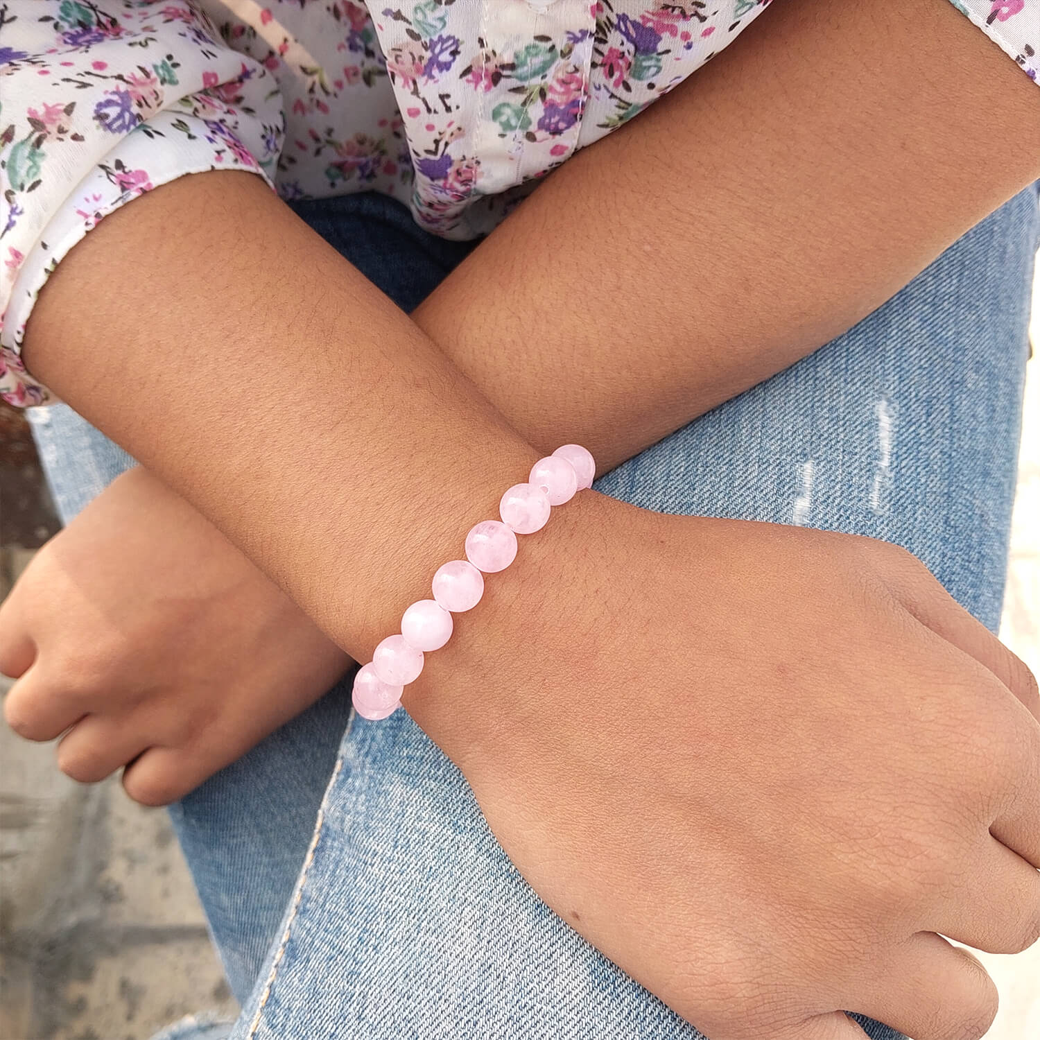 Healing Stone Bracelet order Stack Pale Pink Agate Druzy Stone Rose Quartz Crystal Bracelet wood bead diffuser yoga bracelet boho bracelets