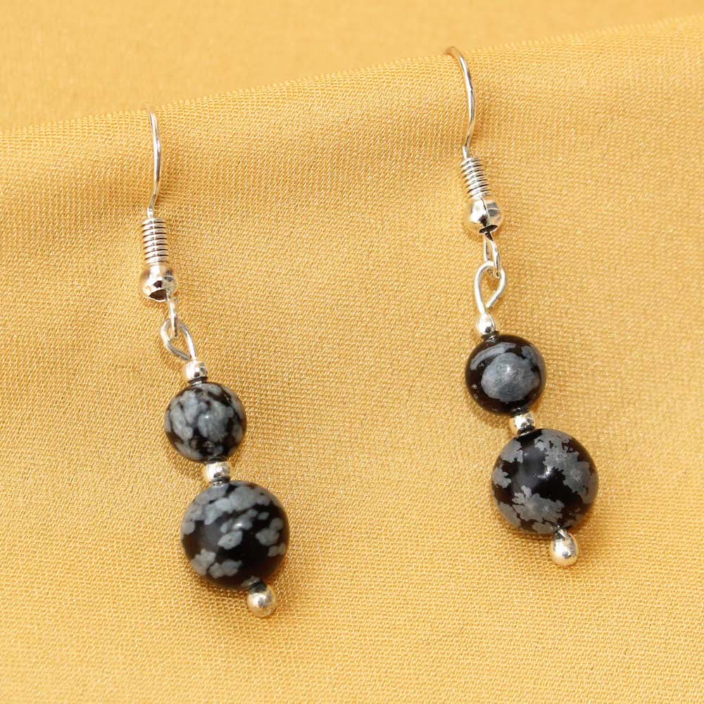 Imeora Snowflake Natural Stone Earrings