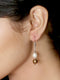 Chocolate White Pearl Earring