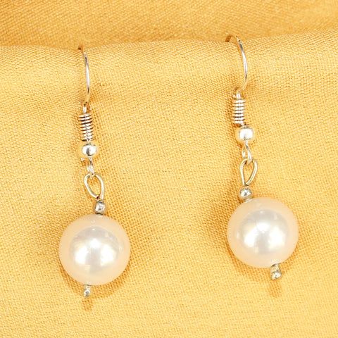 Imeora White 12mm Shell Pearl Earrings