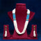 Imeora Designer Blue Necklace Set With White Multiline