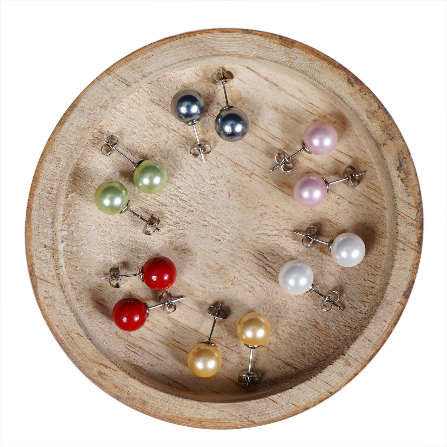 Imeora 6 Colors Pearl Studs Combo