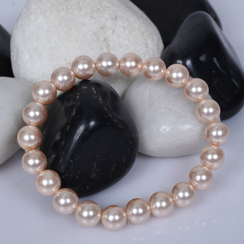 Imeora Cream 8 mm Shell Pearl Bracelet